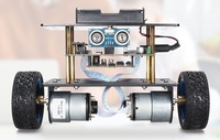 Kit de Voiture Robot Équilibrée en Métal Programmable avec Évitement d'Obstacles Ultrasonique et Suivi Intelligent DIY, Compatible Arduino UNO R3