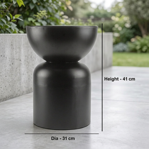 Mesa Consola Redonda Moderna de Lujo con Base de Pedestal, Diseño Minimalista, 31 cm de Diámetro, 41 cm de Altura, Muebles para Sala de Estar - Product Image 5