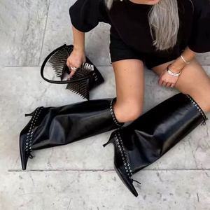 Autunno e inverno nuovi <span class=keywords><strong>stivali</strong></span> con <span class=keywords><strong>tacco</strong></span> alto con fiocco a spillo alla moda <span class=keywords><strong>stivali</strong></span> da donna con <span class=keywords><strong>tacco</strong></span> <span class=keywords><strong>largo</strong></span> - Product Image 4