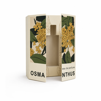 Boîte en carton blanc à fermeture magnétique, rigide, avec fenêtre, pour présentation de parfums et d'aromathérapie
