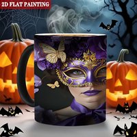 Mug magique thermosensible en céramique noire givrée 11oz pour café et thé, idéal pour la maison et le quotidien – Livraison directe