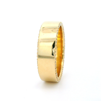 Bague de mariage plaquée or jaune DiamondX avec zircone cubique sur les deux côtés