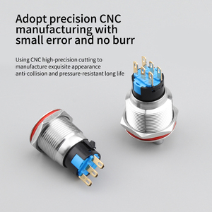 16mm kim loại ROTARY push <span class=keywords><strong>button</strong></span> Brass 2-3 vị trí Selector chuyển nhấn nút xoay xoay núm kim loại - Product Image 4