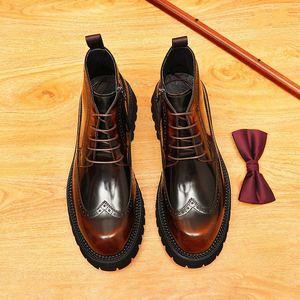 Zapatos de Cuero de Negocios para Hombre, Estilo Clásico, de Alta Calidad y Gran Venta, con Suelas Gruesas y Construcción en Cuero Genuino - Product Image 6