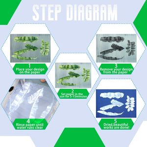 Kit de papel de impresión solar Papel de cianotipo Papel solar de alta sensibilidad Naturaleza Solar Activado UV Impresión solar Dibujo artístico Proyecto DIY - Product Image 3
