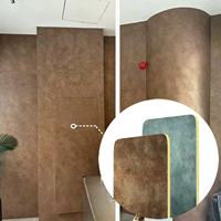 Intérieur moderne en fibre de bambou, placage bois, texture métallique, miroir solide, PVC imperméable et ignifuge pour salon et chambre à coucher, facile à installer