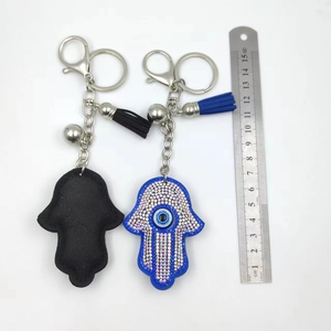 Direct Sales Llucky Bling Rhinestone Keychain Evil Eye Keychain <strong>Leather</strong> <strong>Key</strong> <strong>Chain</strong> Car Bag Charm Pendant Woman - Product Image 4