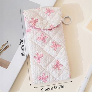Sac de rangement pour lunettes en polyester imprimé à la mode avec motif floral, taille mini - Product Image 4