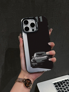 Funda para Teléfono con Diseño de Auto Deportivo Vintage, Acabado de Espejo Bicolor, TPU Pintado con UV, Antigolpes, Antihuellas, Protección de Lente - Product Image 2