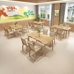 Solid Wood Dining Table And Chairs <b>Set</b> 4 Piece Durable For Seniors And Elderly Adults Dining Room Furniture - Product Image 2