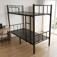 Lit Superposé en Métal Robuste, Cadre Double Étage en Acier Durable, Capacité de 300 KG par Niveau