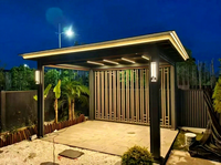 Pergola Bioclimatique à Toit à Lames Orientables avec Structure en Aluminium Anthracite et Toit Motorisé pour Jardin et Cour Utilisation Toute l'Année