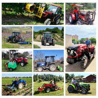 Tractor Agrícola Robusto de 80HP 4x4 con Cabina con Aire Acondicionado, Motor de Alta Potencia, Sistema Hidráulico Resistente y Elevación Alta para Tareas Agrícolas Modernas