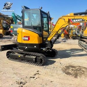 Mini-excavatrice sur chenilles Sany35 d'occasion, 3 tonnes, godet de 0,1 m³, marque chinoise originale, petite excavatrice de chantier, faible nombre d'heures, bon état - Product Image 5