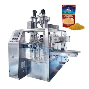 Automatic given bag powder packing machine with auger filler rotary doypack filling machine for curry powder