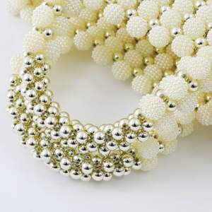 Sac à main carré imperméable en perles acryliques fabriquées à la main, motif de <span class=keywords><strong>tissage</strong></span> complexe, élégance intemporelle, vente directe d'usine - Product Image 5