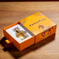 Boîte rigide en carton pour parfum avec poignée à languette, logo personnalisé, insert en mousse et dorure à chaud pour l'expédition de parfums en gros pour petites entreprises
