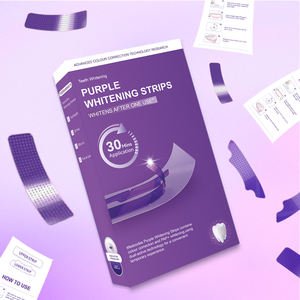 Sản phẩm làm trắng răng nhãn hiệu riêng bán sỉ V34 PAP, miếng dán làm trắng răng màu tím - Product Image 1