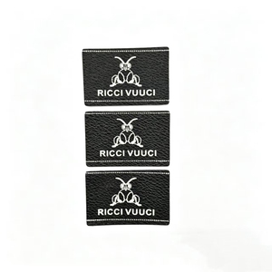 Patch en cuir sérigraphié avec personnages d'insectes de dessins animés, patchs en cuir véritable à coudre, étiquette en cuir pour jeans, accessoires vestimentaires - Product Image 1