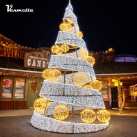 Arbre de Noël artificiel géant de 30 pieds, pré-éclairé, avec LED en spirale, grand arbre commercial à structure robuste, pré-éclairé, de qualité supérieure, pour décoration extérieure