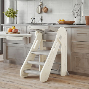 <span class=keywords><strong>Tour</strong></span> d'apprentissage pliable pour enfants VSUCH Montessori, marchepied pliable en plastique pour enfants, tabouret convertible, aide de cuisine pour tout-petits - Product Image 1