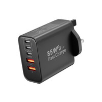 Nouveau chargeur multi-ports GaN 85W avec ports USB-C/USB-A PD 3.0 QC3.0 pour tablette et écouteurs