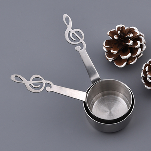 Vente en gros. nouvelle note <span class=keywords><strong>de</strong></span> <span class=keywords><strong>musique</strong></span> en acier inoxydable grand moyen petit Saucier cuillère à mesurer cuillère à sauce cuillère à bec - Product Image 3