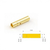 Prise banane plaquée or en cuivre pur Amass GC3010-M/GC3010-F 30mm 500V 5-70A pour moteurs et ESC de modèles d'avions RC
