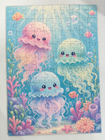 Vente en gros d'usine, puzzles en carton bleu sur le thème de Noël, 100 pièces, puzzle photo personnalisé pour enfants
