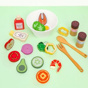 Meilleures ventes : Ensemble de simulation de fruits en bois, jouets de cuisine pour maison de poupée, ensemble de jeu alimentaire de fruits et légumes pour enfants - Product Image 2