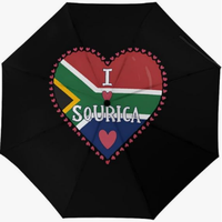 Parapluie entièrement automatique de haute qualité, imprimé du drapeau de l'Afrique du Sud, style national créatif, souvenir précieux pour des moments spéciaux