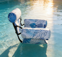 Colchoneta Flotante Inflable Plegable Portátil para Piscina, Compacta para Fácil Almacenamiento y Transporte a la Piscina
