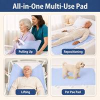 AOSEN Coussin de Repositionnement Lavable pour Patients avec Poignées, Alèse Imperméable Réutilisable pour la Protection du Lit