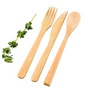 Ensemble de couverts en bois d'acacia, durable, réutilisable, style vintage, poli à la main, fournisseur en gros BS INTERNATIONAL pour les mariages et les fêtes - Product Image 5