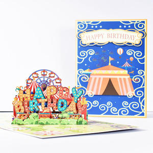 Biglietto d'<span class=keywords><strong>Auguri</strong></span> Pop-up Ecologico e Riciclabile con Stampa 4C, Stile Europeo, con Busta in Carta, per <span class=keywords><strong>Compleanno</strong></span> e Occasioni Felici - Product Image 3