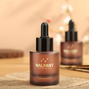Flacons de parfum en verre ambré mat givré 50-120 ml, vente en gros, flacons vaporisateurs ronds vintage pour huiles essentielles et parfums - Product Image 6