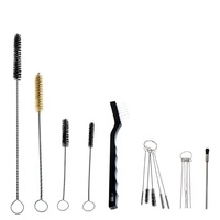 Kit d'outils de nettoyage de pistolets de pulvérisation avec ensemble de brosses à aiguilles de réparation pour pistolets Accessoires de nettoyage de pistolet à air comprimé Buse de canule