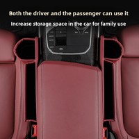 Boîte de rangement multifonctionnelle en cuir pour l'espace entre les sièges de voiture, sac de rangement intérieur pour accessoires de voiture