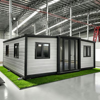 Maison conteneur préfabriquée moderne extensible de 40/20 pieds, prête à l'emploi, 2, 3, 4 ou 5 chambres, villa préfabriquée, appartement portable