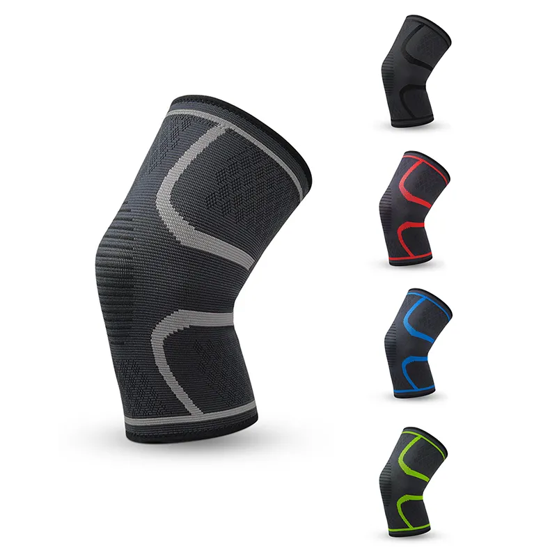Wholesale sports nylon knitted knee guard non-slip running fitness sports knee guard outdoor mountaineering sports knee guard