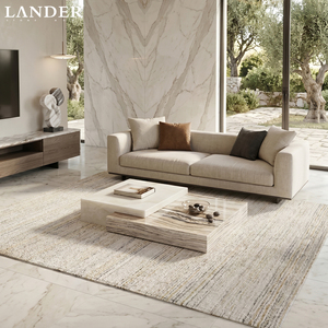 Tavolino da Caffè Moderno Lander Store in Travertino Tiramisù <span class=keywords><strong>Bianco</strong></span> Onice 350mm, Pietra Naturale in <span class=keywords><strong>Marmo</strong></span> per Soggiorno - Product Image 1