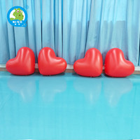 Ballon de coeur en PVC personnalisé lumière LED pour décorations de mariage et publicité de fête d'événement pour la Saint-Valentin