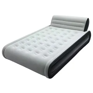 Queen Air Mattress Inflatable Airbed With Built In Pump Comfortable Top Surface Blow Up Bed