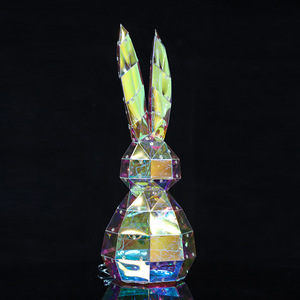 Lapin irisé à LED pour Pâques Décoration de vacances réutilisable et fournitures de fête Lampe de Pâques alimentée par USB Lapin Idées cadeaux - Product Image 2