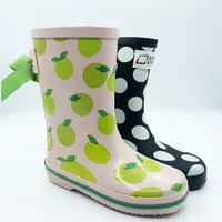 Gumboots High Quality 2022 New Trendy Print Toddler Gumboots Wholesale Fashionable Wellies Kids Rubber Rain Boots For Children