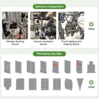 Machine de remplissage automatique industrielle rotative à double tête pour sachets préformés, pour eau et shampoing liquides