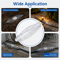 Boîtier de jonction étanche IP68 rempli de résine pour connexion de câbles souterrains, protection de câblage extérieur submersible