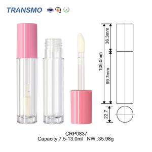 Tube de gloss à lèvres mat 6 ml, logo personnalisé, tubes de gloss à lèvres givrés roses, tubes de gloss à lèvres vides avec logo privé - Product Image 2