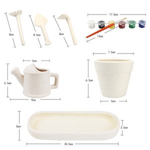I bambini dipingono e coltivano fioriere con pennello <span class=keywords><strong>vasi</strong></span> da <span class=keywords><strong>fiori</strong></span> <span class=keywords><strong>dipinti</strong></span> fai da te crescente Set per i bambini con Mini <span class=keywords><strong>vasi</strong></span> in ceramica - Product Image 6