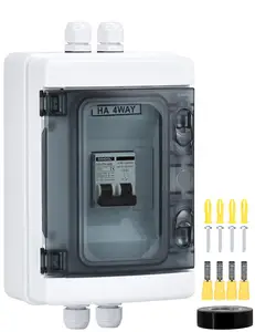 Scatola di distribuzione impermeabile IP65 serie HA (20A 30A 40A 60A 100A ) HA scatola a 4 vie 12V 24V 400V DC disconnessione della scatola di distribuzione